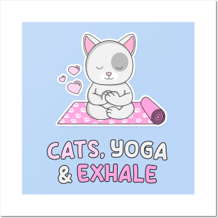 Cats & Yoga Posters and Art